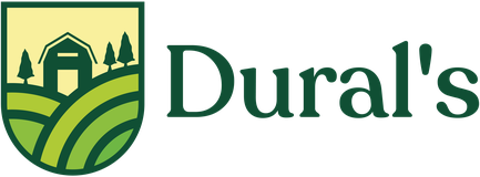 Logo officiel Dural's, blason de la ferme et wordmark